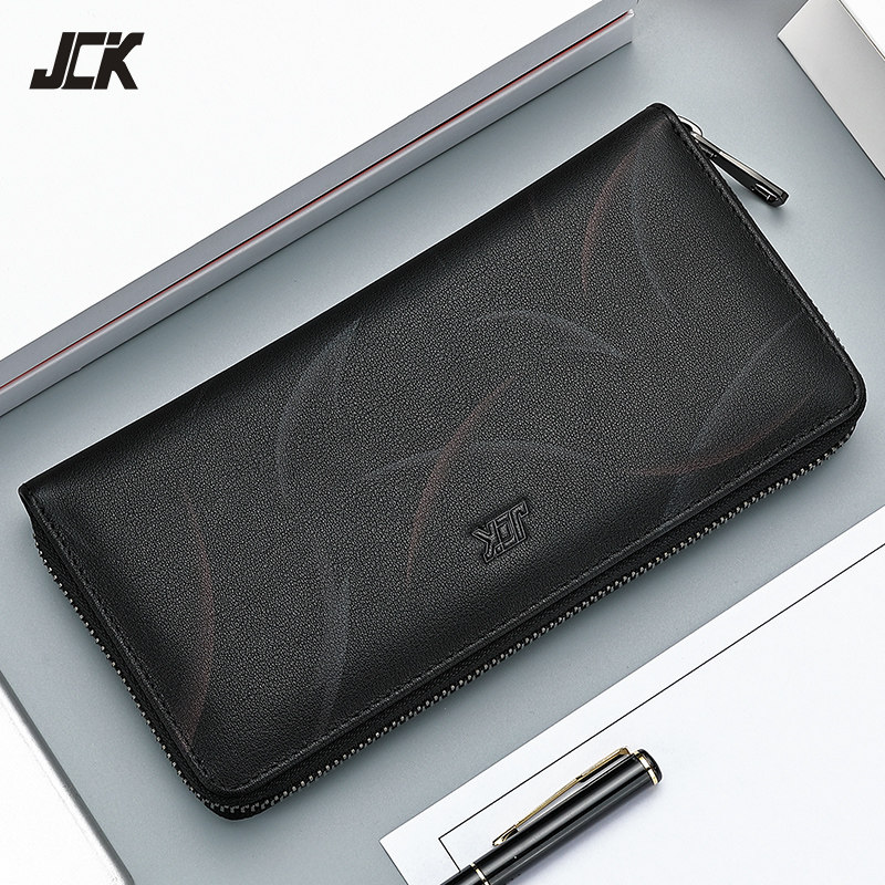 Leather wallet men's leather wallet wallet 2021 new young bull skin handbag male handbag