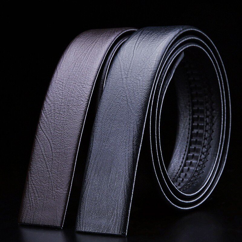 Headless belt without head belt men's belt strip automatic buckle belt strip cowhide buckleless head pants belt body youth