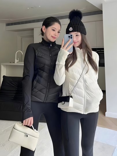 Lulu down Jacket for Women, Lightweight down Liner, Sports Outdoor Warm Jacket, Hiking, Running, Yoga Top, Winter