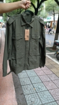 Outdoor clothing summer new casual military green long-sleeved shirt mens sports suit pure cotton suit