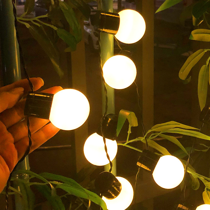 Solar lamp string Outdoor waterproof lamp with home with patio garden Decorative Water Crystal Ball Small Night Light Balcony View Light