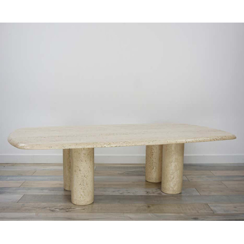 Мраморный стол 设计师的餐桌 意式北欧天然洞石大户型家用饭桌 会议室接待长桌子 OTHER