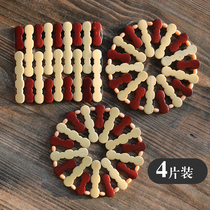 Kitchen Table Heat Insulation Mat Plate Cushion Home minimalist Bamboo Dining Cushion Bowl Cushion Pan Pad Cups Cushion Pan Cushion Anti-Burn Mat