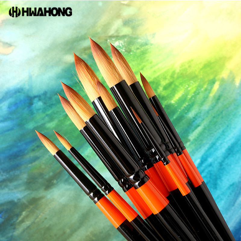 Korean hwahong huahong huahong round head watercolor pen 700 R pointed nylon paintbrush insert paintbrush watercolor pen