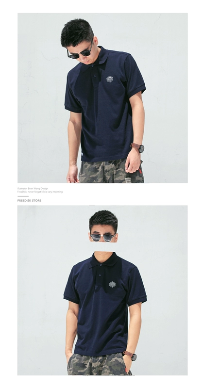 FDSK thiết kế ban đầu bằng vải cotton hình lục giác nhanh khô Xu hướng áo thun cặp đôi cơ bản áo thun ngắn tay