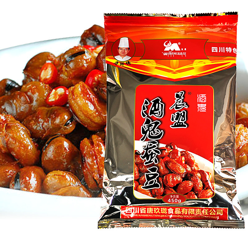 Sichuan Morning Li alcoholic silka bean 450g dining fruit and jealousy fragrant vinegar fried soybean hotels featured commercial use