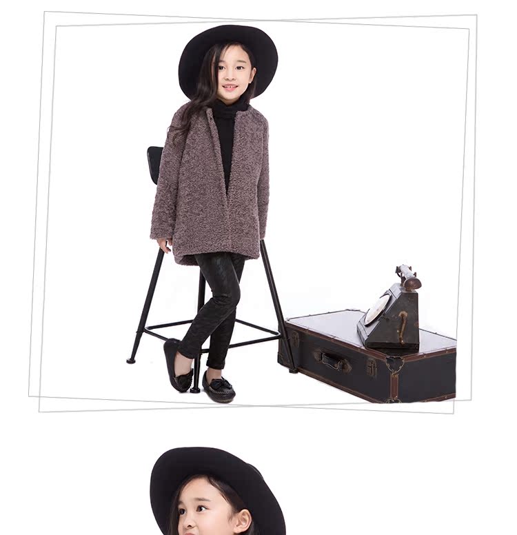 Manteau pour fille SC.ANNABELLE en laine - Ref 2162125 Image 11