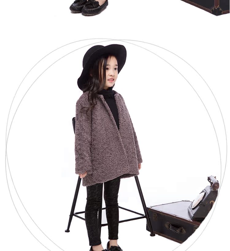Manteau pour fille SC.ANNABELLE en laine - Ref 2162125 Image 13