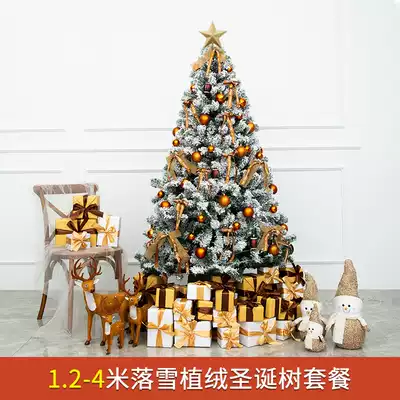 Christmas tree Package 1 5 meters 1 8 meters 2 1 meters 2 4 meters encrypted flocking snow Christmas tree scene decoration props