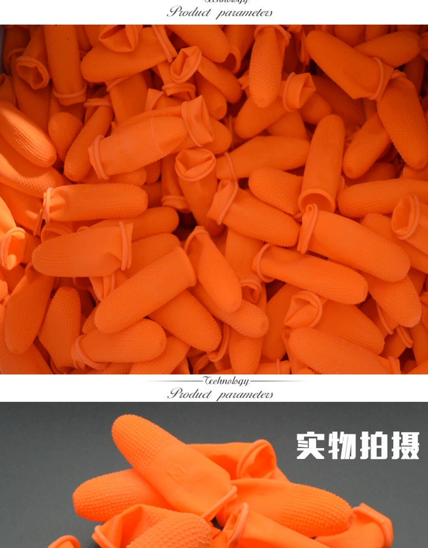 găng tay sợi bảo hộ Chống Trơn Trượt Ngón Tay Bao Orange Chịu Mài Mòn Bảo Vệ Ngón Tay Dày Ngón Tay Bao Da Silicone Cao Su Cao Su Ngón Tay Bảo Vệ găng tay tráng nhựa