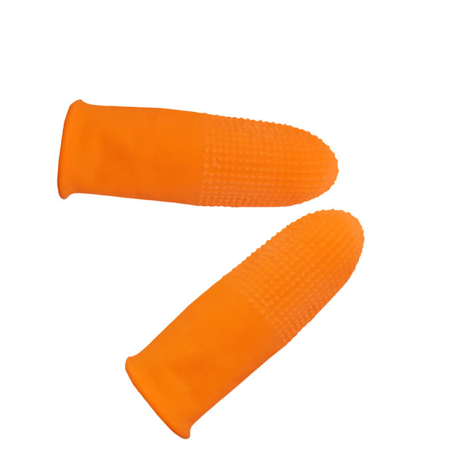 Anti-slip finger cots orange wear-resistant finger counting finger thickened finger cots silicone latex rubber protectors finger protectors