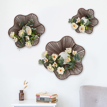 Petal rattan floral wall decoration pendant living room table background wall simulation flower decoration fake flower decoration