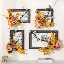 Creative simulation flower photo frame home living room sofa background wall decoration fake flower arrangement picture frame wall wall decoration