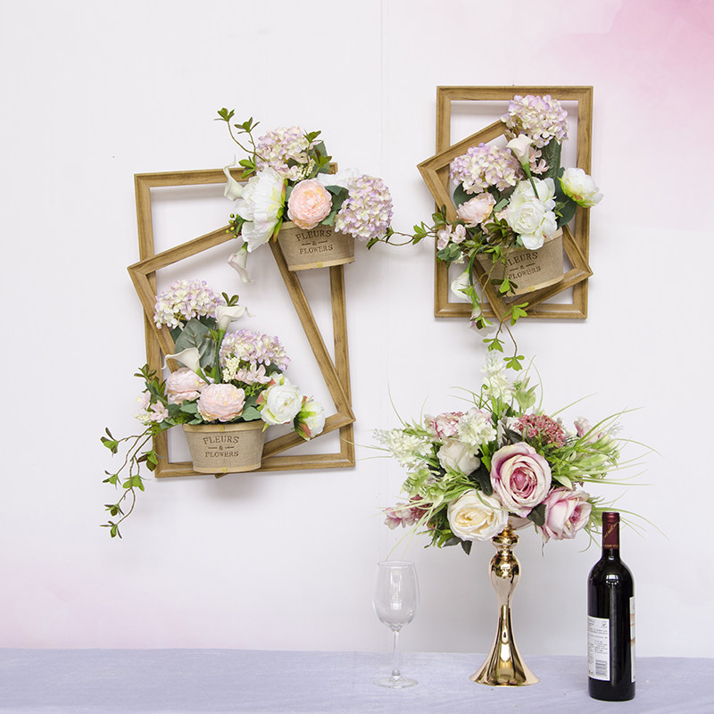 Creative Emulation Floral Table Wall Decoration Living-room Wall-mounted Fake photo frame floral floral floral floral swing piece home swing 