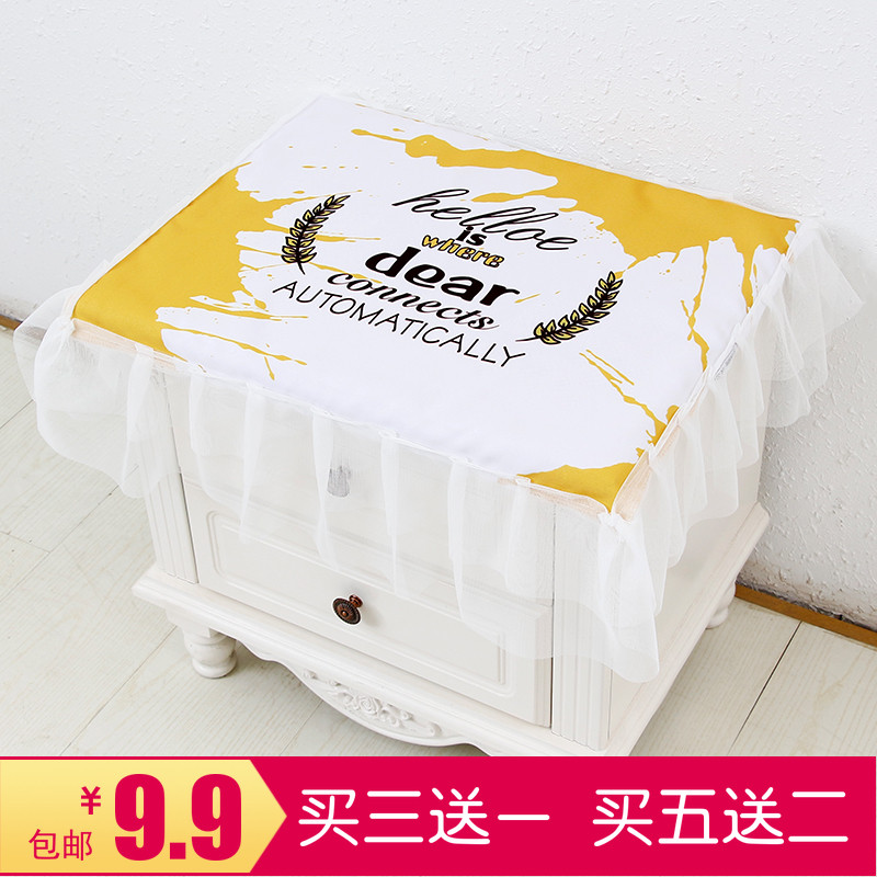 Bed head cabinet hood universal cover towels anti-oil microwave cover TV Refrigerator washing machine dust-proof cover towel bed head cabinet Gaib