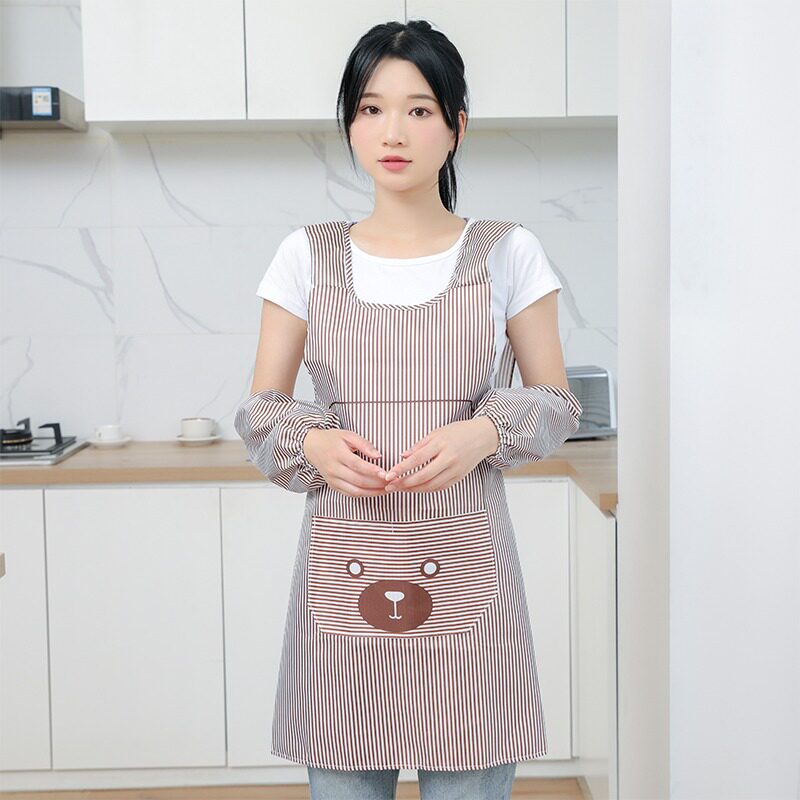 Apron housekitchen suit 2022 new clothes red circumference suit cooking female air summer thin