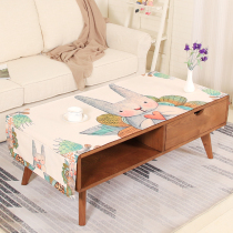Tablecloth fabric cotton linen hipster Nordic waterproof table mat fabric living room rectangular ins coffee table tablecloth