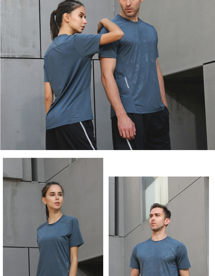 Nhanh chóng làm khô t-shirt ngắn tay áo nam giới và phụ nữ những người yêu thích với vòng cổ thoáng khí nửa tay lỏng phần mỏng chạy quần áo ... áo thun thể thao adidas