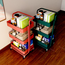 Trolley shelf Floor-to-ceiling kitchen bathroom Baby supplies Snack storage Mobile bathroom Multi-layer storage rack