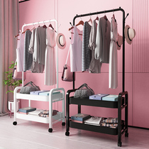 Cloakhat shelf floor bedroom intranet Red home hanging clothes hanger Easy Balcony Disposal Hanging Bag Containing Mobile Clothes Hanger