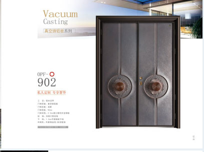 Aluminum wood armored class door OPH-902 of the Europai security door