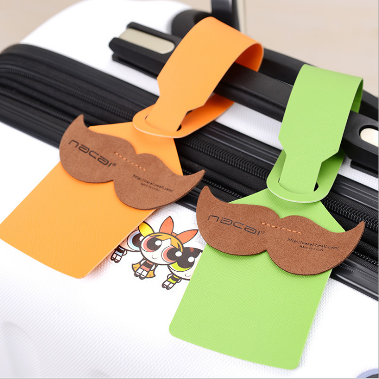 Nacai Korean version of the new fashion luggage check-in label bearded travel card student card package card plane boarding pass