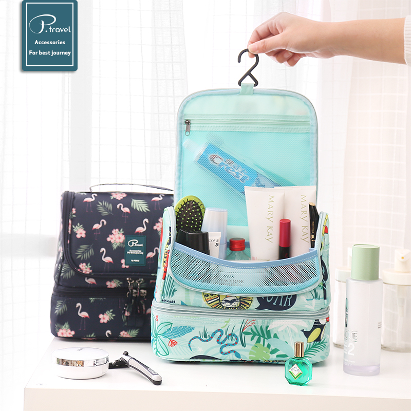 Travel toiletry bag women's waterproof printing toiletry bag portable hand-held cosmetic bag storage bag travel travel cosmetic bag
