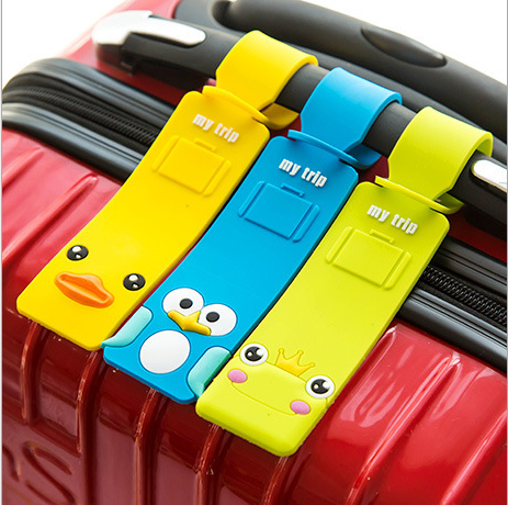Travel Cartoon Creativity Cute PVC Silicone Luggage Tag Boarding Pass suitcase Suitcase Hang Tag