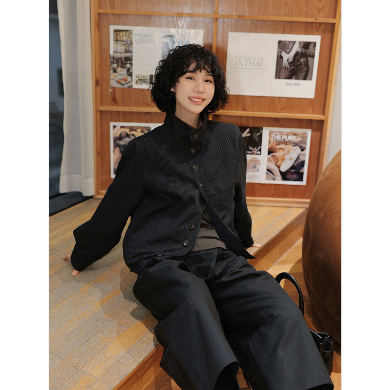 Tt Designer [When the Wind Rises] Reversible Stand Collar Jacket 2026 Spring Small Size Super Popular Age-Reducing Slimming Coat