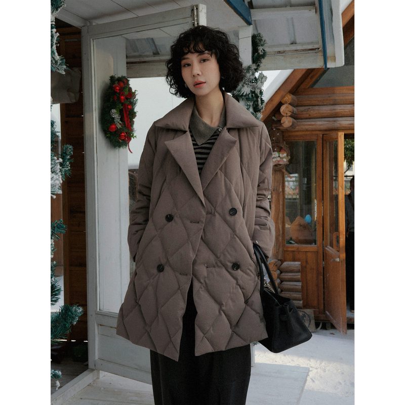 Clearance Sale Tt Designer [Fashion Enthusiast] Mid-Length Quilted Goose down Jacket Winter Thick down Coat