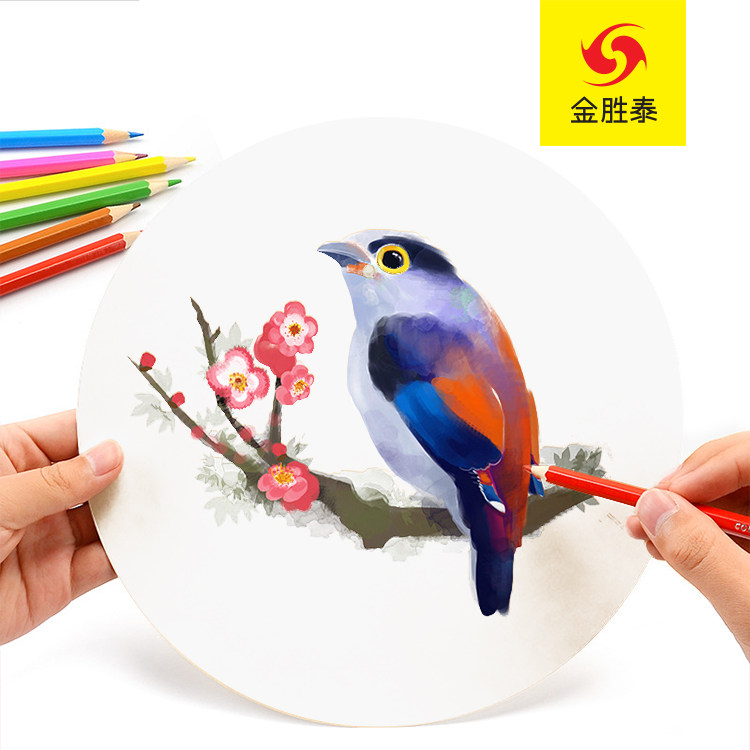 New round KT board white disc school art oil painting with color foam model kindergarten draft propylene