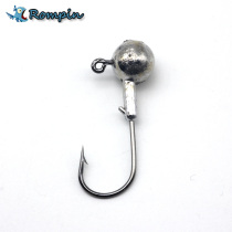 Luya primary color lead head Hook 3 times strengthen Luya soft worm special JIG Soft Bait hook curly Mandarin fish sea bass specialize