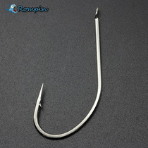 Large Marunshi fishing hook high carbon steel flat sea fishing boat fishing long handle bulk crooked mouth with barbed fishing gear fishing supplies