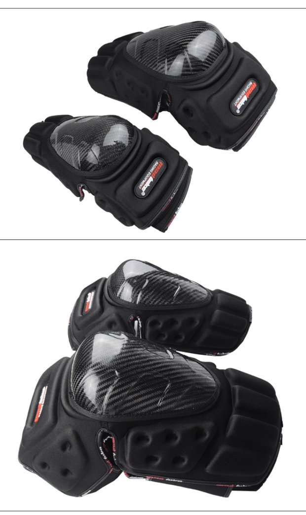 MAD-BIKE sợi carbon off-road xe máy thiết bị bảo vệ đầu gối miếng đệm nam xe máy thiết bị xà cạp khuỷu tay bốn bộ đai bảo vệ đầu gối