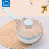 Music button milk pan non-stick pan wheat rice stone color baby small pot home thickened gas stove for baby food supplement