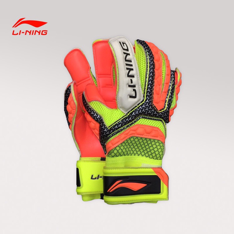 Li Ning high-end football equipment goalkeeper gloves latex wrapped non-slip gloves ASGM017