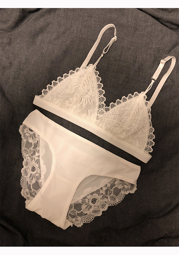 Bí mật của bạn Bralette siêu mỏng ren tam giác cup bra mà không có vòng thép nhỏ thoải mái ngủ bộ đồ lót