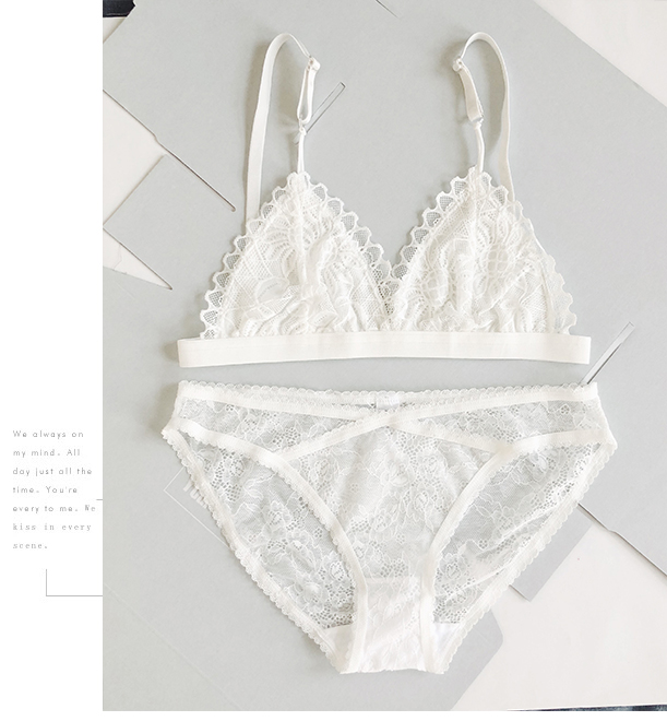 Bí mật của bạn Bralette siêu mỏng ren tam giác cup bra mà không có vòng thép nhỏ thoải mái ngủ bộ đồ lót