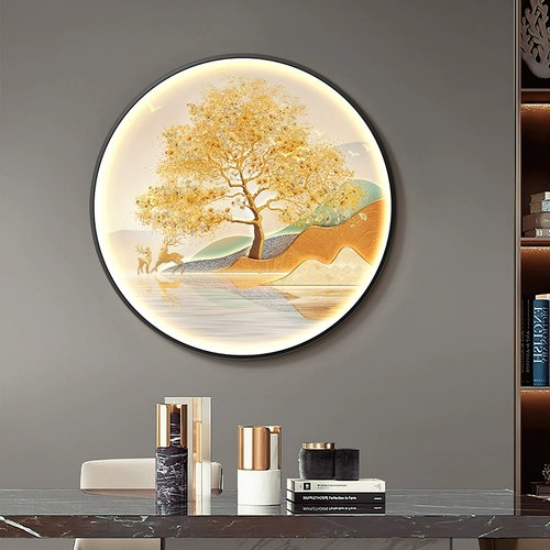 Денежное дерево, вход, подвесная картина, новый китайский ресторан, фреска, гостиная, коридор, проход, подвесная картина, счастливый олень, круглая декоративная живопись