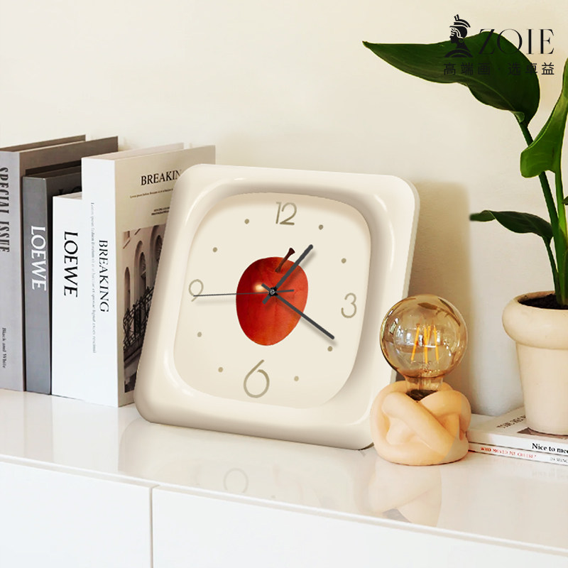 Cream Winds minimalist Hanging Bell Restaurant Brief Modern Living Room Clocks Hang Wall Nets Red Creative Clock Wall Lights Free Punch-Taobao
