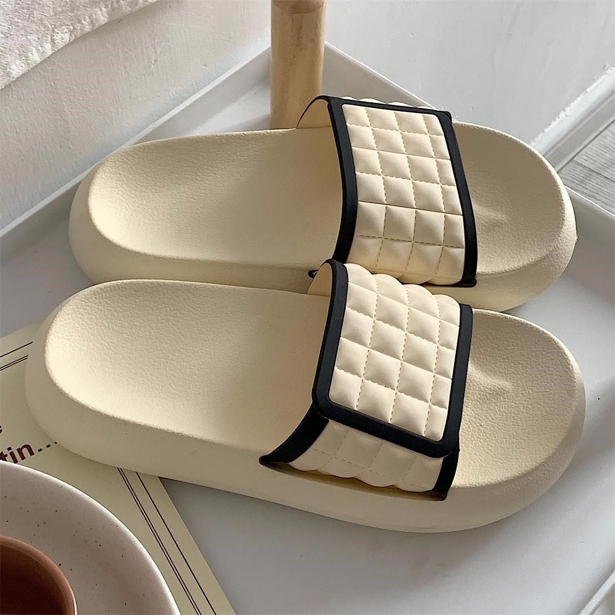 Slippers Female Dormitory High Face Value Summer Outwear Net Red Stompers With Cute Cartoon Non-slip Indoor Bath Cool Slippers