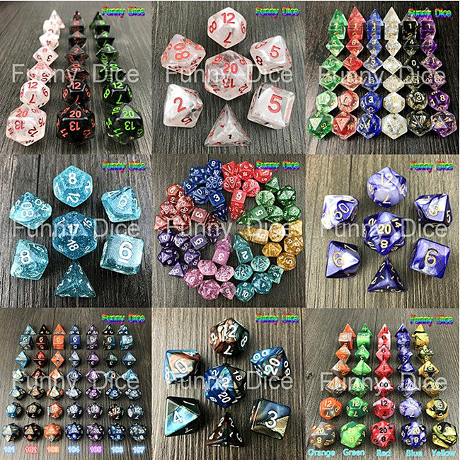 New 7 grain suit dragon with underground city dice accessories digital color subscreen dnd running group dice game dice