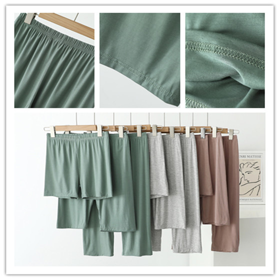 莫代尔防走光打底裤女三分安全裤五分平角裤外穿七分铅笔裤居家裤