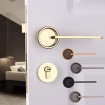  German Seiko gold door lock Indoor Nordic silent door lock American bedroom extremely simple white solid wood door lock