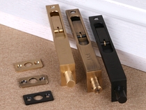 Black Pure Copper Concealed Bolt Double Pair Open Door primary-secondary door latches wood door Heaven Heaven and heaven Bolt Lock Full Bronze Antique Bronze Bolt