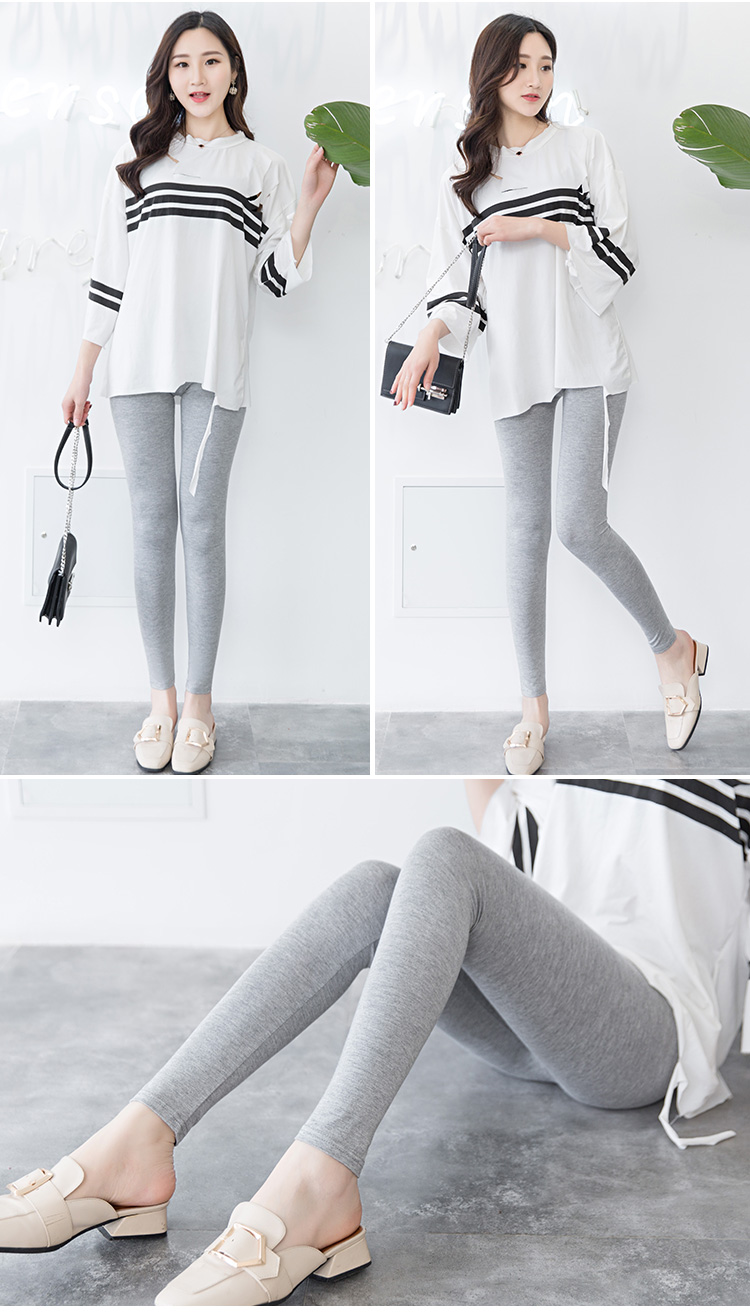 Quần legging màu trơn Quần ngủ nữ mỏng phần mỏng là phiên bản Hàn Quốc của quần cotton mùa thu 2018 mới mùa thu ngoài mặc quần nhà quần dài nữ