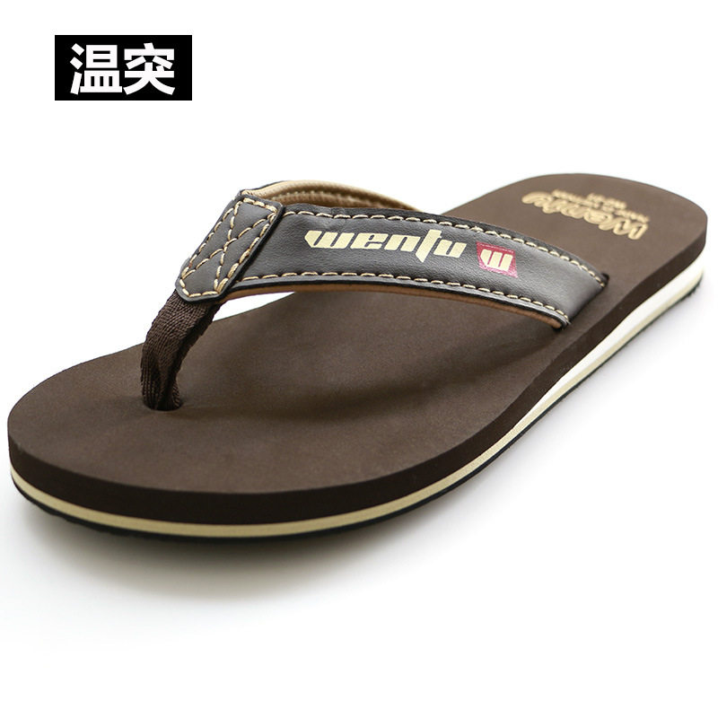 Vietnamese word drag imports slippers beach shoes rubber shoes fashion non-slip abrasion resistant and soft light summer men tug