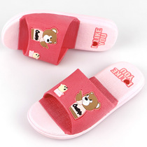 Vietnam imported rubber slippers childrens shoes female baby slippers male baby slippers cute bear cartoon comfortable and beautiful