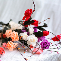 Simulation flower fake flower flower orchid silk flower decoration flower living room table bouquet spring flower arrangement winter flower arrangement