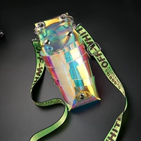 Красочная прозрачная сумка B с буквенным ремнем, неразряженный толчок